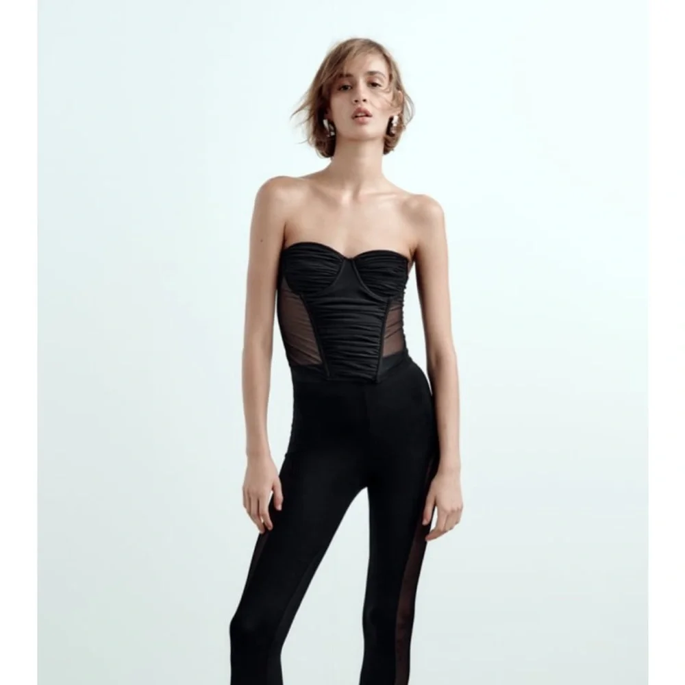 Black Tulle Corset - Picture 1 of 5